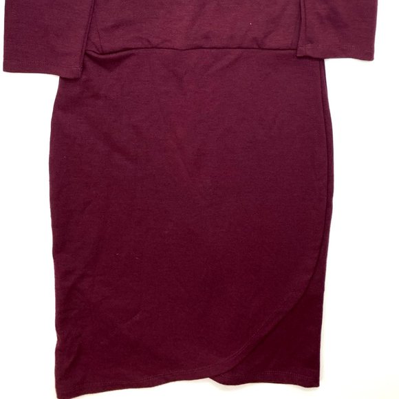 Classy Burgundy Dress - Picture 5 of 8